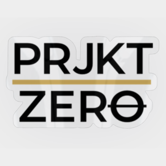 PRJKT ZERO Logo – Transparent Vinyl Sticker