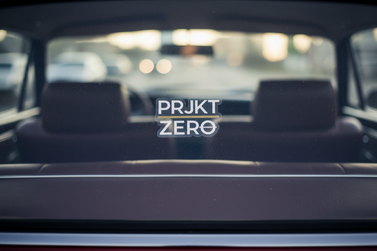 PRJKT ZERO Logo – Transparent Vinyl Sticker
