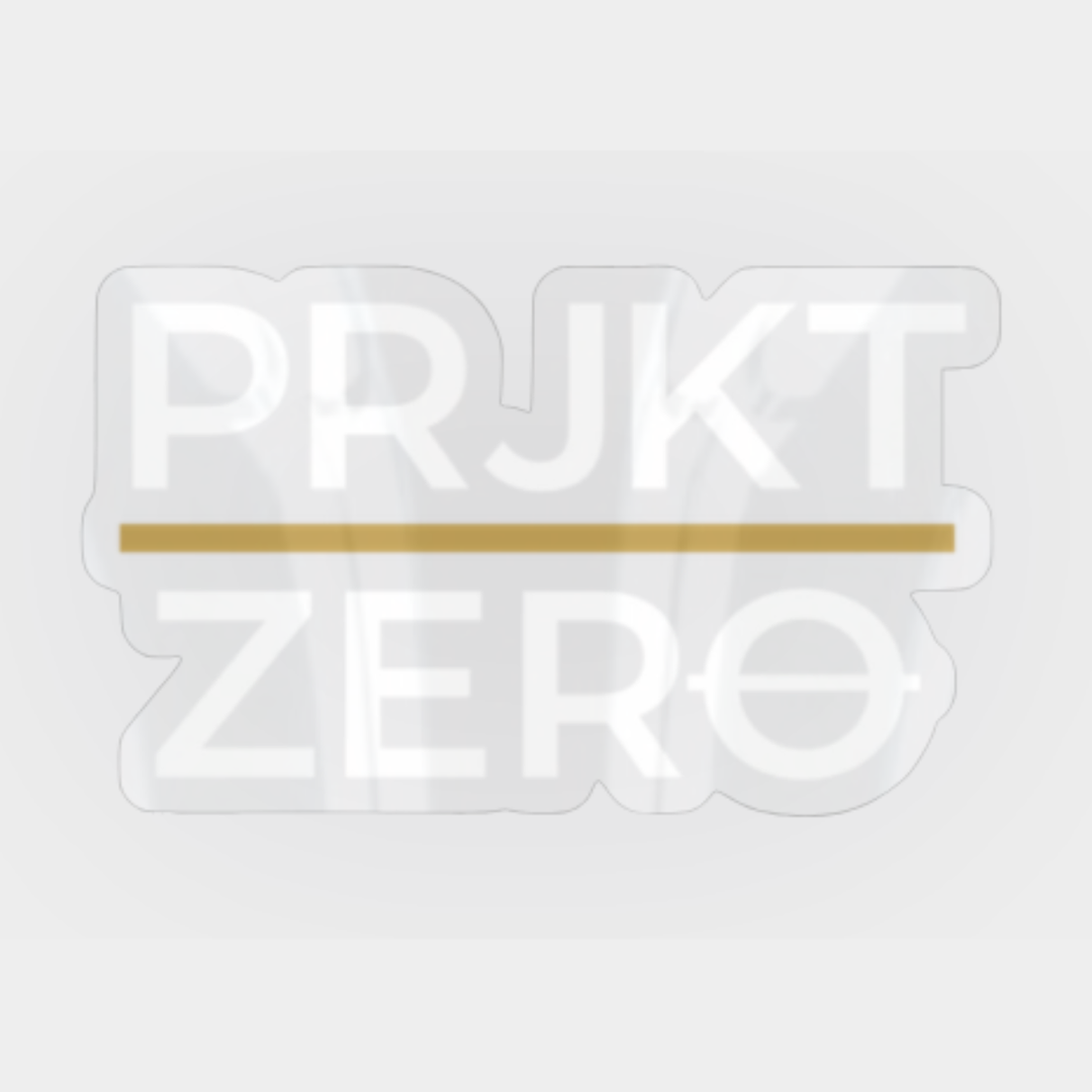 PRJKT ZERO Logo – Transparent Vinyl Sticker