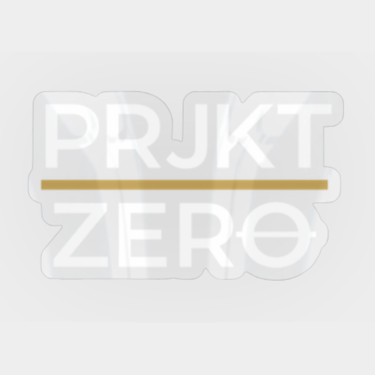 PRJKT ZERO Logo – Transparent Vinyl Sticker