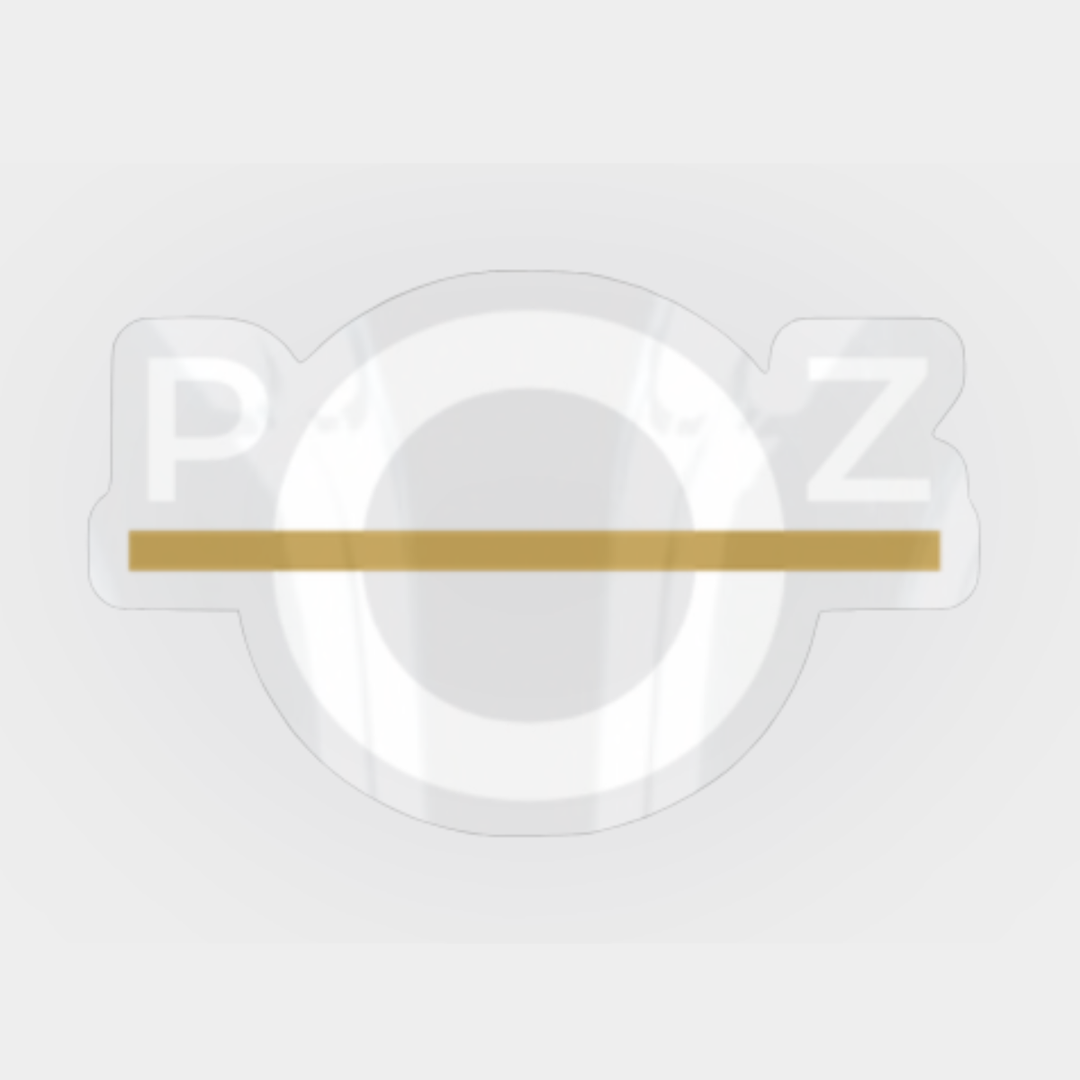PRJKT ZERO Logomark – Transparent Vinyl Sticker