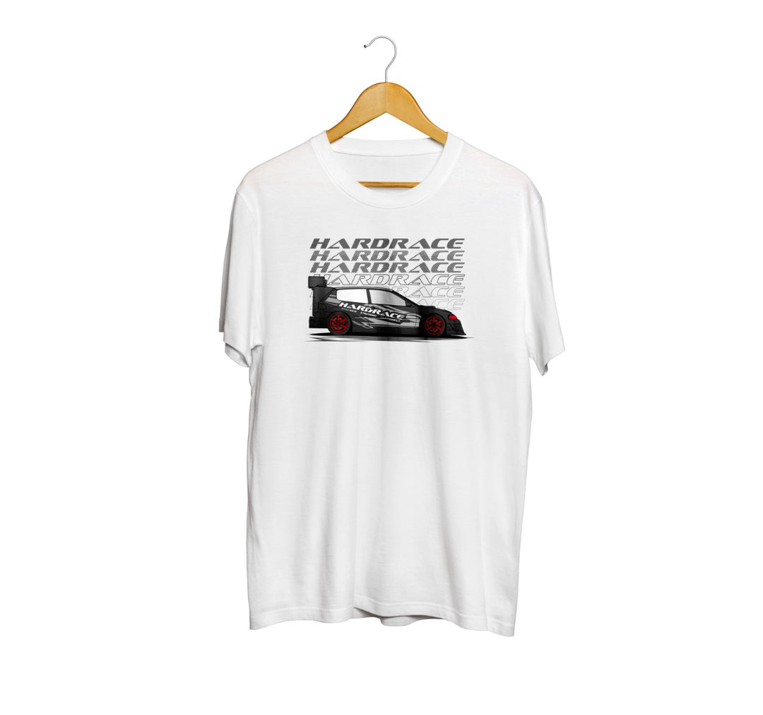 Merchandise — Hardrace White Car T-Shirt (S)